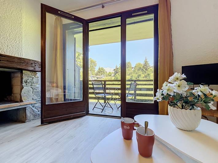Ganzes Studio, Studio an der Piste, Blick Mont Blanc in Combloux, Pays du Mont-Blanc