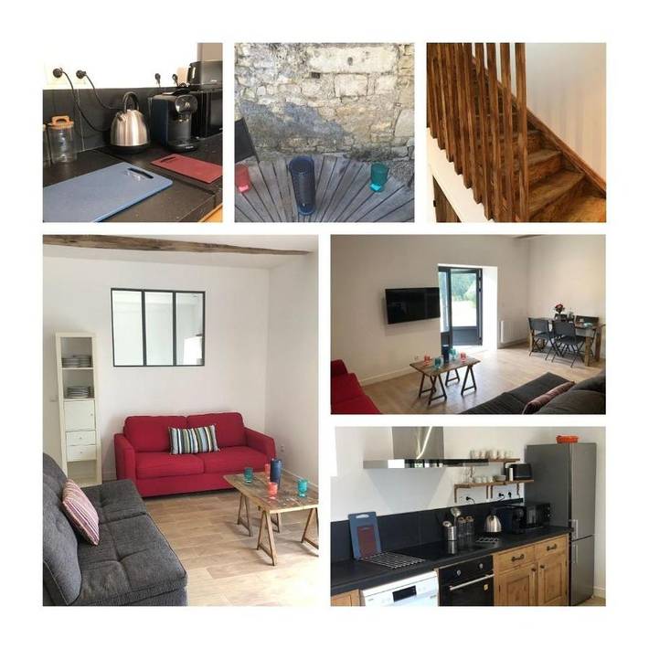 Location de vacances pour 8 personnes, avec piscine ainsi que vue et jardin à Auzay