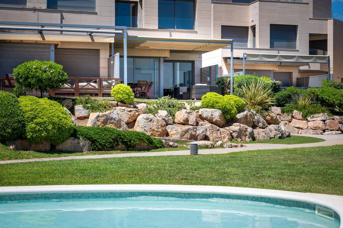 At051 Vil.les de Mar: Casa adosada con piscina comunitaria y con vistas bonitas del puerto y del mar in Torredembarra, Costa Dorada