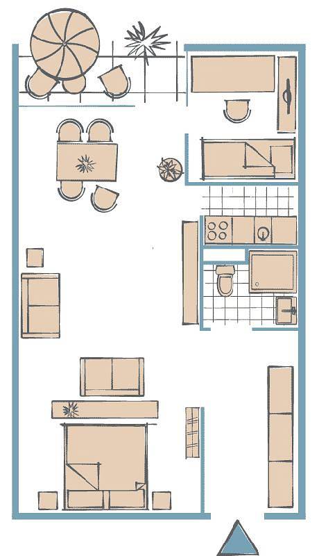 Ganze Wohnung, Ferienwohnung G.13.04 im Ferienpark Heiligenhafen mit Meerblick, Strandkorb und Kinderzimmer. Modern renovierte 45 m² Wohnung für Familien an der Ostsee in Heiligenhafen, Ostholstein