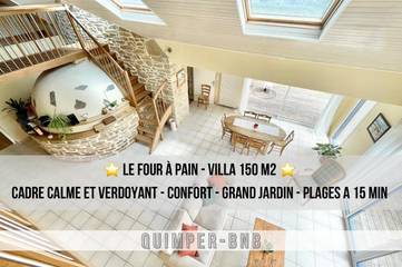 Gîte pour 6 personnes, avec vue et jardin à Pluguffan
