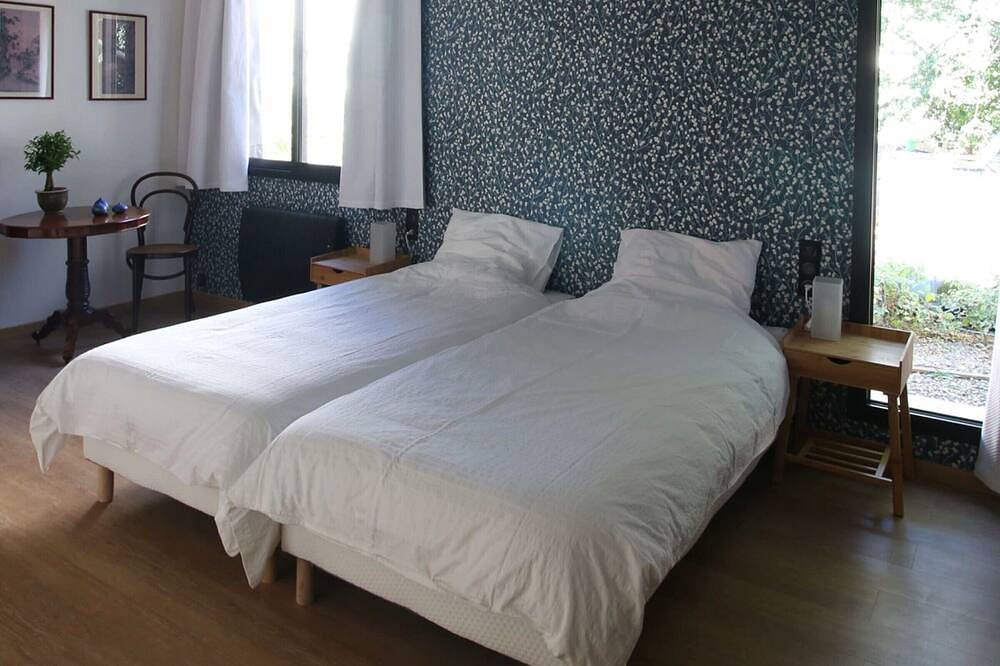 Habitación "Madeleine" con 2 camas individuales y mesa de invitados in La Ferté-Saint-Aubin, Sologne