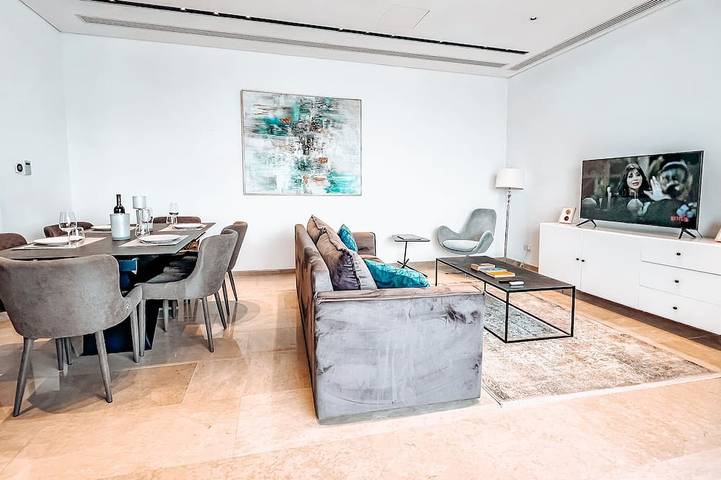 Ferienwohnung für 4 Personen, mit Balkon und Sauna sowie Pool, mit Haustier - 1