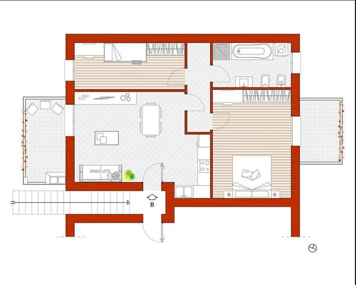 Ferienwohnung für 5 Personen, mit Kinderpool und Garten sowie Balkon, mit Haustier in Jesolo