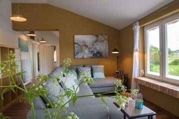 Ferienwohnung für 8 Personen, mit Sauna und Garten in Vogelsang-Warsin