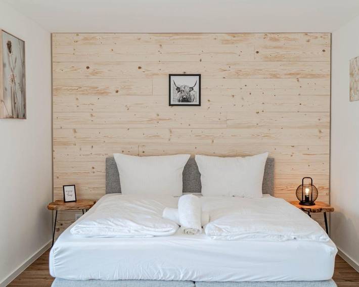 Hütte für 4 Personen, mit Balkon und Terrasse sowie Ausblick in Obermaiselstein