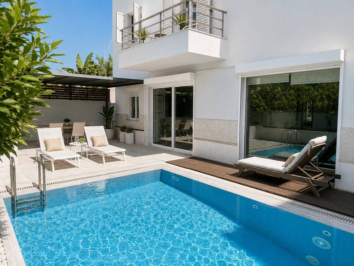 Villa per 9 persone, con Balcone/Terrazza e Giardino nonché Panorama a Atene