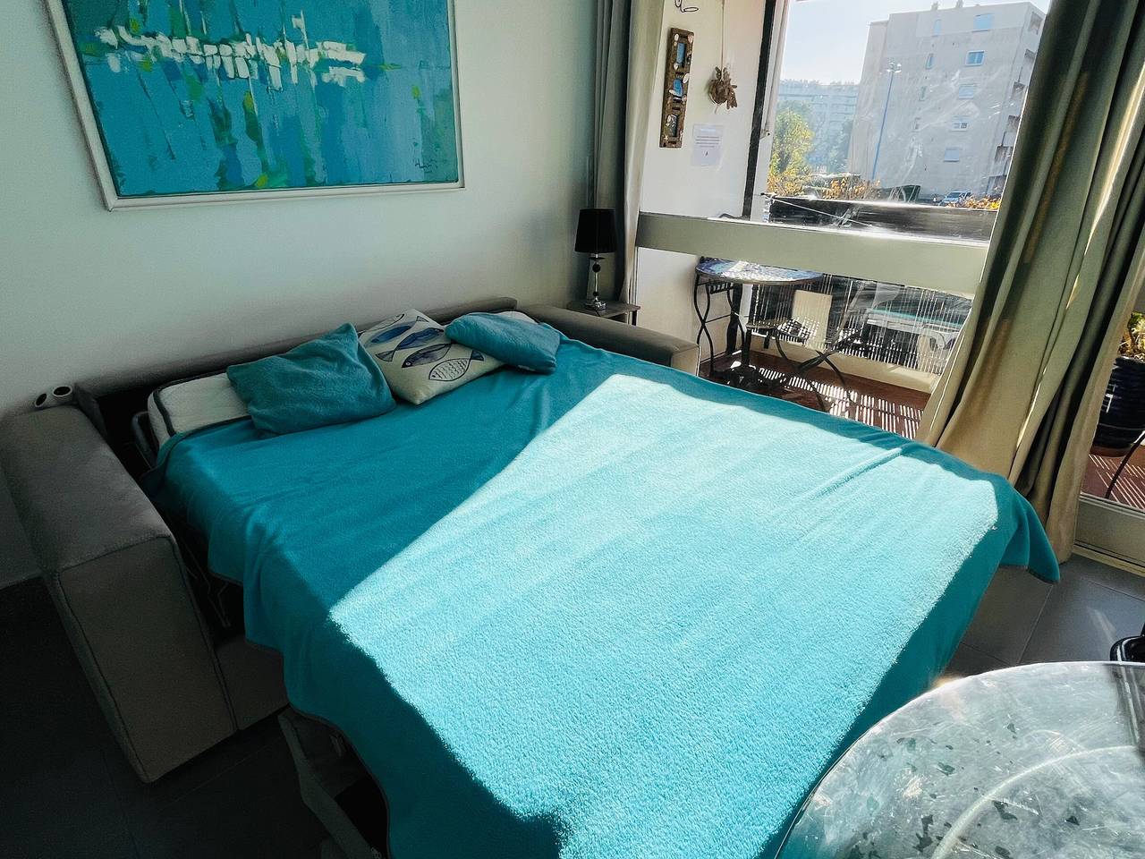 Entire apartment, Saint-Cyprien: T2 Apartment with Terrace, A/C, Parking, Near the Beach in Saint-Cyprien-Plage, Saint-Cyprien