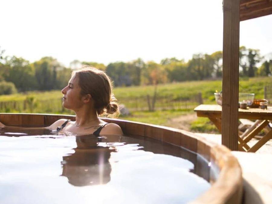 Domaine Dihan Evasion - Chalet 4 personnes - Cabane Spa au bord de l'eau in Ploemel, Côte des Mégalithes