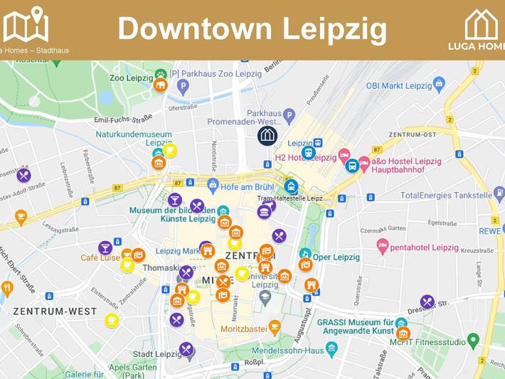 Luga Homes - Stadthaus - *Modern* Studio mit Wohnküche in Leipzig Mitte, Leipzig
