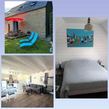 Gîte pour 4 personnes, avec piscine et jardin, adapté aux familles à Plobannalec-Lesconil