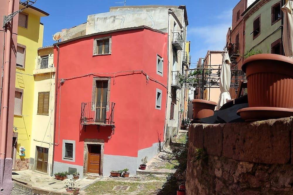 Characteristic little house in the historic center at the foot of the Malaspina castle in Bosa, Planargia