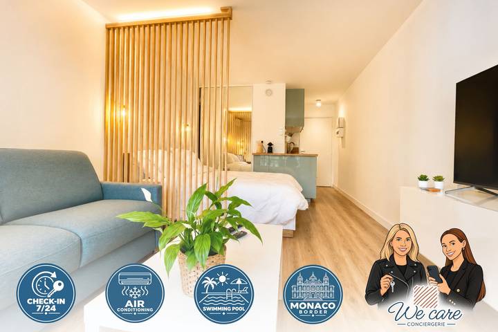 Appartement entier, Appartement de vacances pour 2 personnes avec piscine in Beausoleil, Côte méditerranéenne (France)