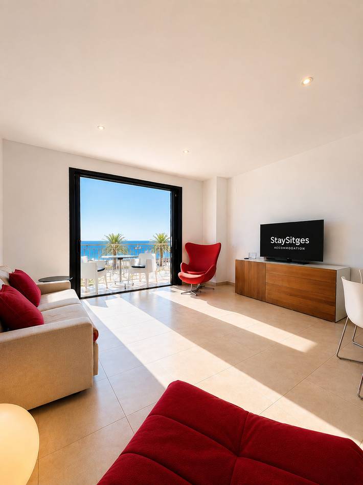 Entire apartment, Holiday apartment for 4 people with balcony in Platja de Sant Sebastià (Sitges), Sitges