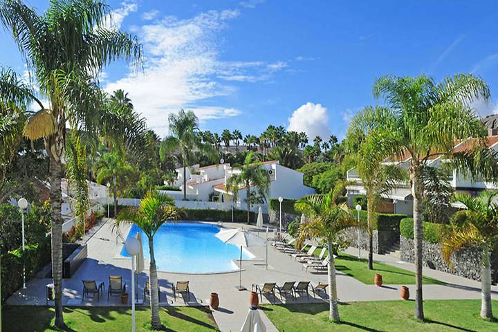Apartamento para 6 personas, con Terraza además de Jardín y Piscina en Pasito Blanco