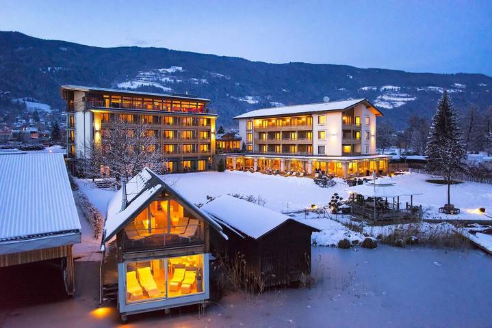 Hotel für 2 Personen, mit Pool und Garten sowie Seeblick und Sauna, kinderfreundlich am Ossiacher See