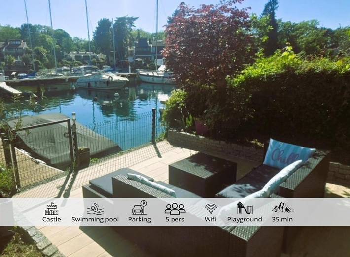 Maison de vacances pour 5 personnes, avec Terrasse et Piscine ainsi que Vue sur le lac et Vue à Thonon-les-Bains