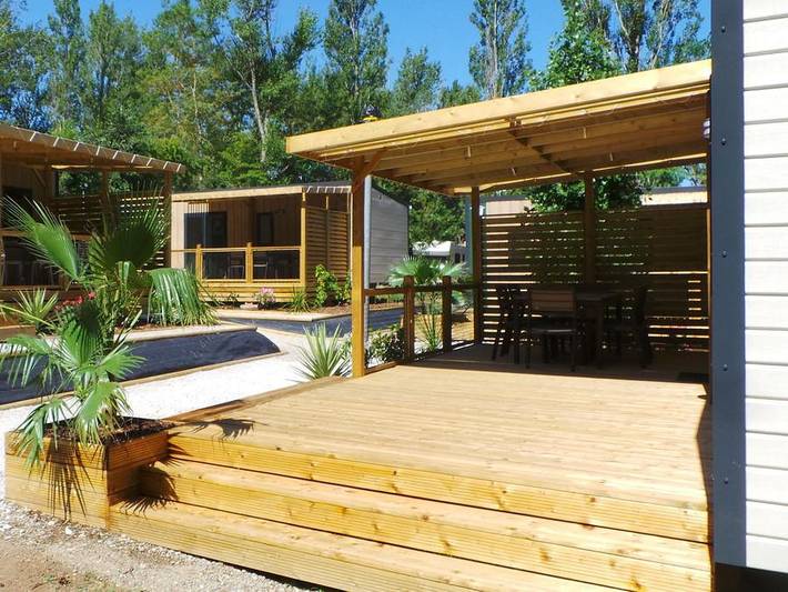 Flower Camping Le Lac De Thesauque - Mobilheim 6 personen - Home Flower Premium in Montgeard, Lauragais