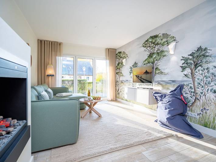 Ferienwohnung für 4 Personen, mit Balkon und Terrasse sowie Sauna