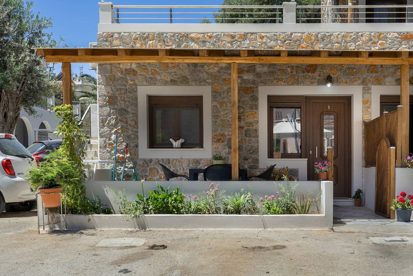 Ganze Wohnung, Apartment 'Iliana 1' mit Bergblick, Wlan und Klimaanlage in Panormos, Kalymnos