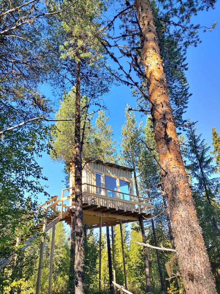 Ferienhaus für 2 Personen, mit Terrasse und Sauna sowie Seeblick in Lappland (Schweden)