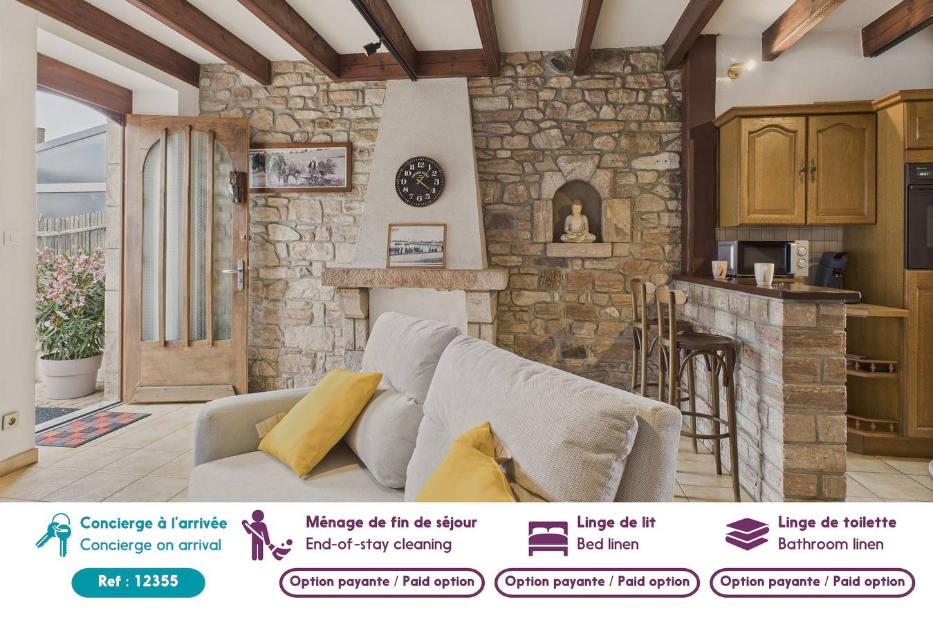 Stone house with garden for 4 people in Erquy, Côte d’Émeraude