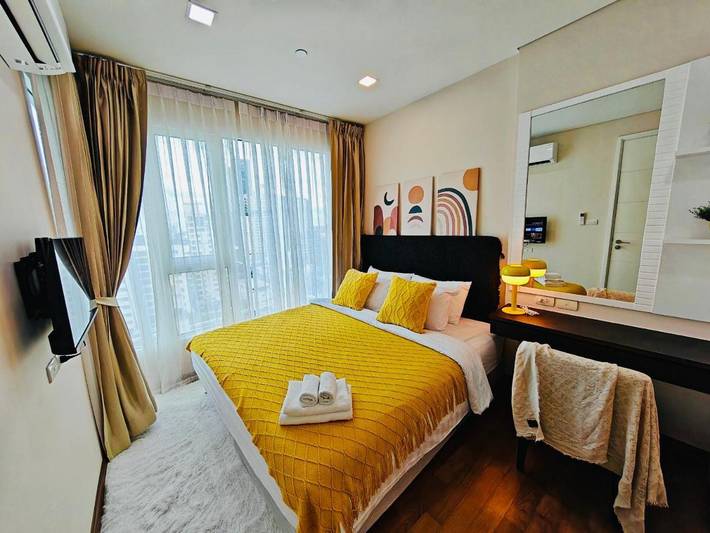 Apartament wakacyjny dla 3 osób, z ogród i jacuzzi oraz basen i sauna w Bangkok