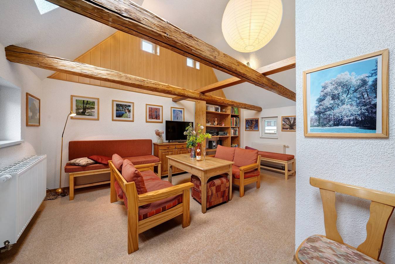 Ferienwohnung 'Grünes Haus' mit Bergblick, privater Terrasse und Wi-Fi in Frauenstein, Chemnitz und Umgebung