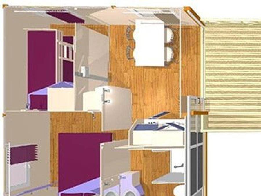 Camping des Sources - Chalet 4 persons - Nemo 20 sqm in Soubès, Lodève region