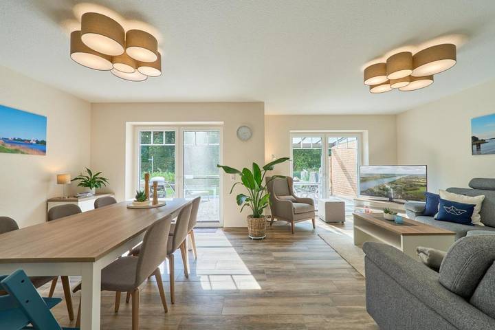 Ferienwohnung für 4 Personen, mit Terrasse und Garten sowie Ausblick in Hanerau-Hademarschen
