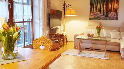 Ferienwohnung für 2 Personen, mit Balkon und Sauna, kinderfreundlich in Prien