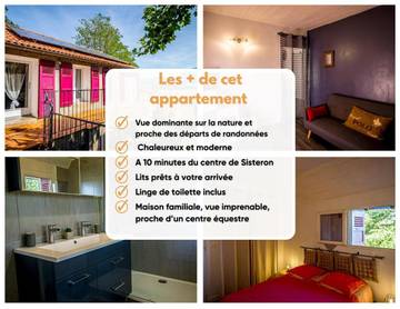 Gîte pour 4 personnes, avec vue ainsi que jardin et balcon dans Le Poët