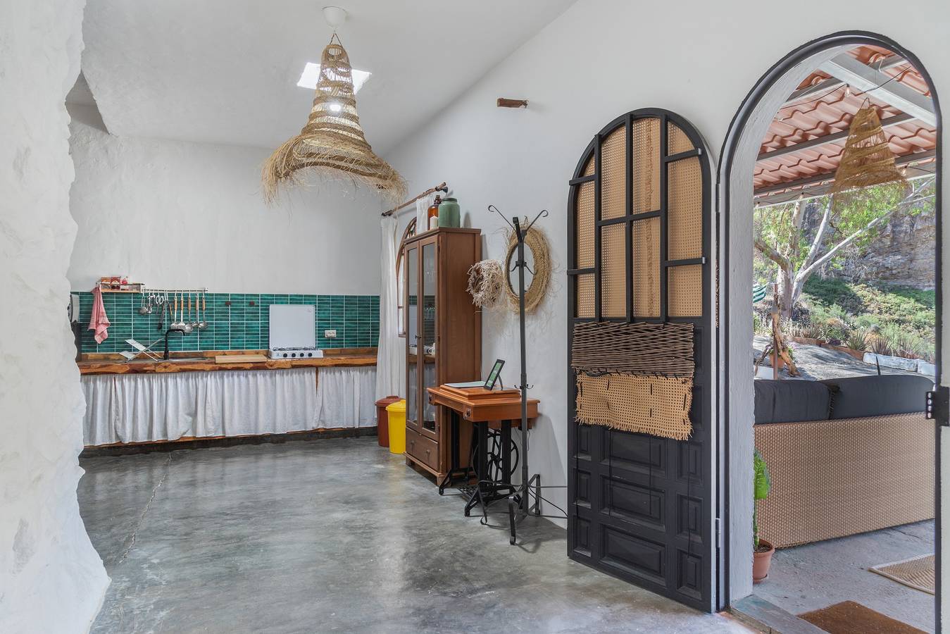 'Casa Cueva' con vistas a la montaña, terraza privada y jardín privado in Gáldar, Gran Canaria Norte