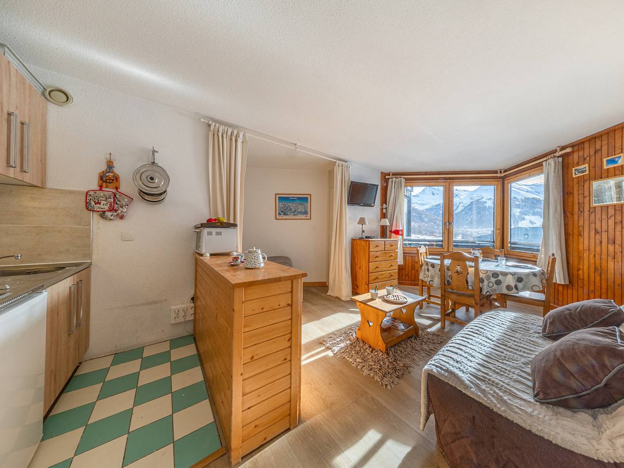 Estudio entero, Estudio al sur a pie de pista en Val-d'Isère, se aceptan mascotas in Val-d'Isère, Parque Nacional de Vanoise