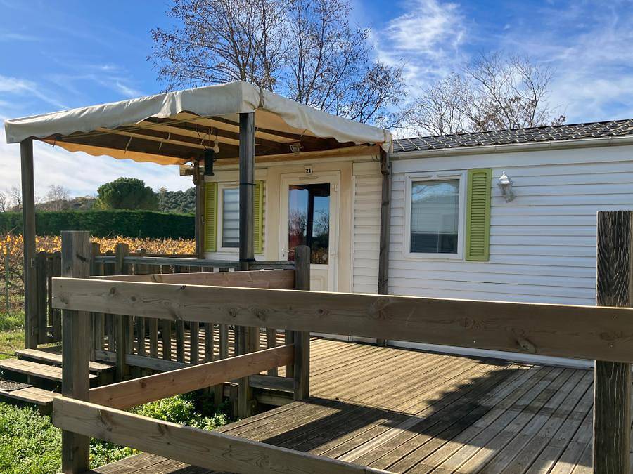 Camping Carrefour De L'Ardèche - Mobilhome 4 personnes - Mobil Home 24 a 26 m2, 2 chambres in Saint-Remèze, Privas