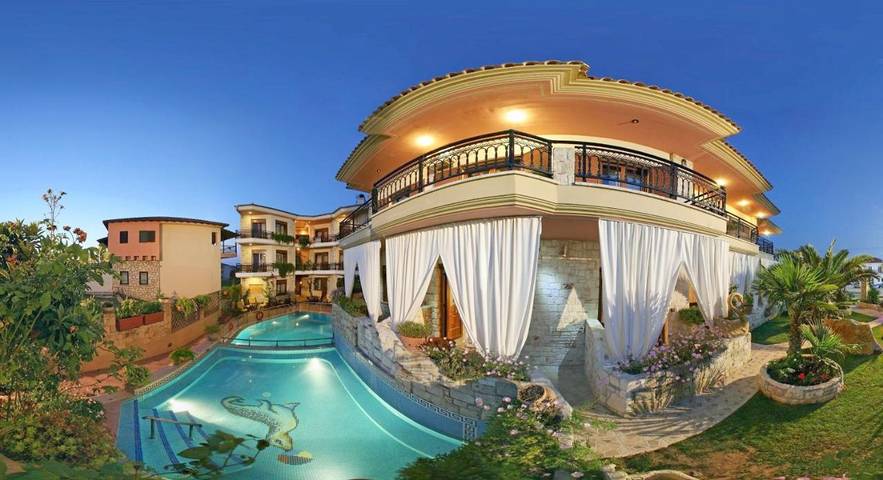 Hôtel pour 6 personnes, avec jardin et jacuzzi ainsi que bassin pour enfant et piscine à Afitos - 2