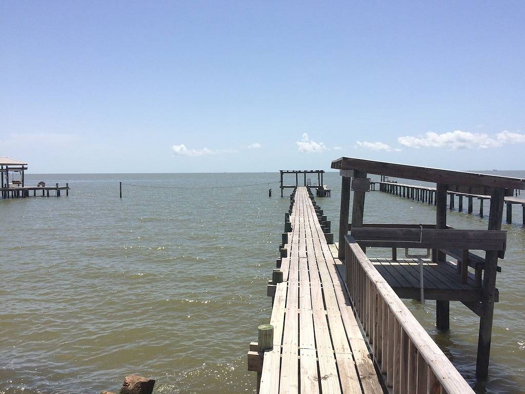 Ruhig Familie hielt Waterfront Bayhouse Mit Great Fishing Pier in Galveston County