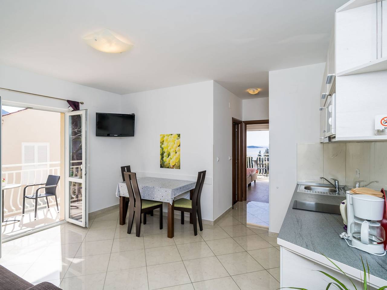 Ganze Wohnung, Villa Samba - Superior One-Bedroom Apartment with Balcony and Sea View in Plat, Dubrovnik-Neretva