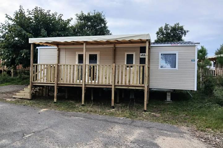Camping voor 8 personen, met Terras en Zwembad in Mimizan