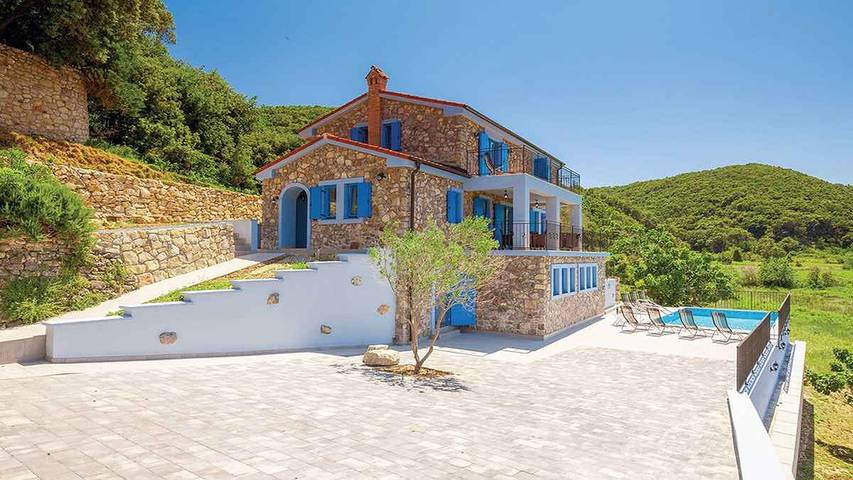 Ferienhaus mit Pool und Klimaanlage in Supetarska Draga, Rab