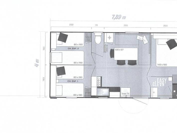 Camping Sous Doriat - Mobilheim 6 personen - 3 Schlafzimmer Premium Reihe Klimatisiert in Monnet-la-Ville, Französischer Jura