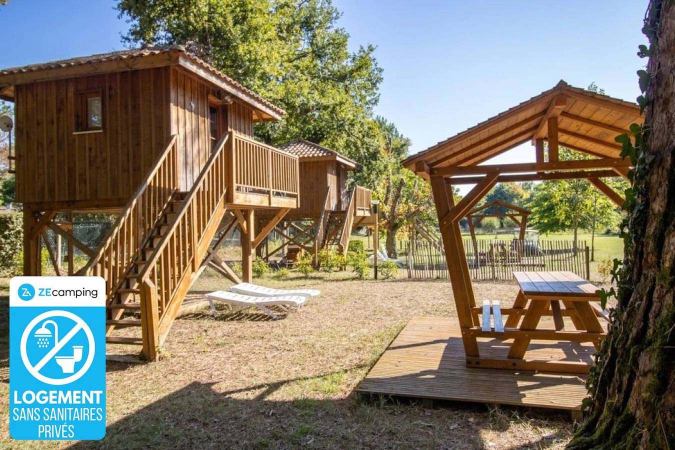 Zecamping 4* animé piscine couverte dog friendly jacuzzi tente 2 pers in Azur, Côte d’Argent