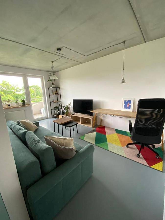 Loft dla 3 osób, z widok i balkon w Wrocław