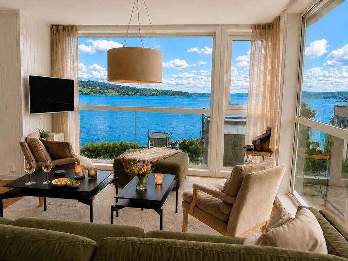 Villa für 5 Personen, mit Terrasse und Ausblick sowie Seeblick - 1