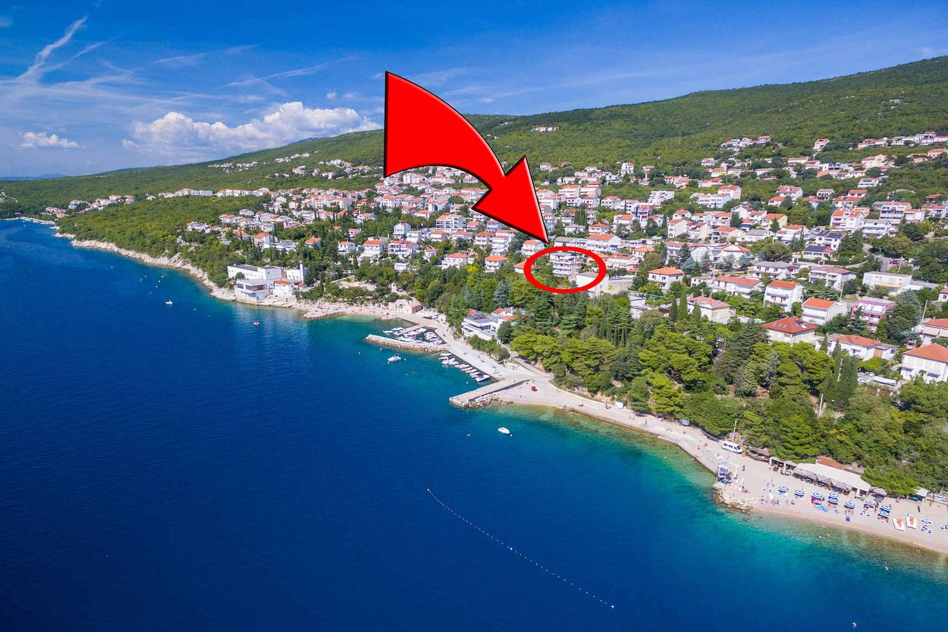 Apartamento vacacional entero, Apartamento vacacional con hidromasaje, sauna, aire acondicionado, Wifi y terraza con vistas al mar  in Dramalj, Condado de Primorje-Gorski Kotar