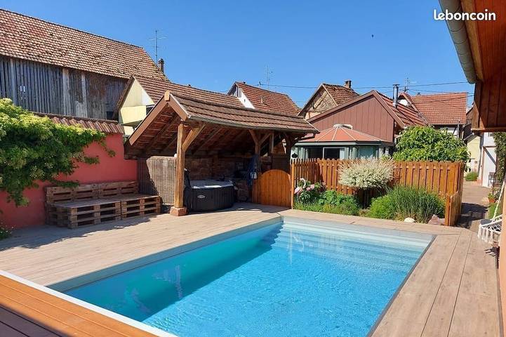 Gîte pour 4 personnes, avec jardin ainsi que piscine et terrasse à Valff