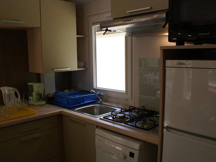 Camping Le Capelan - Mobilheim 4 personen - 'Louisiane' Oakley-Ozean-Pazifik (2 Schlafzimmer) in Meyrueis, Cevennen