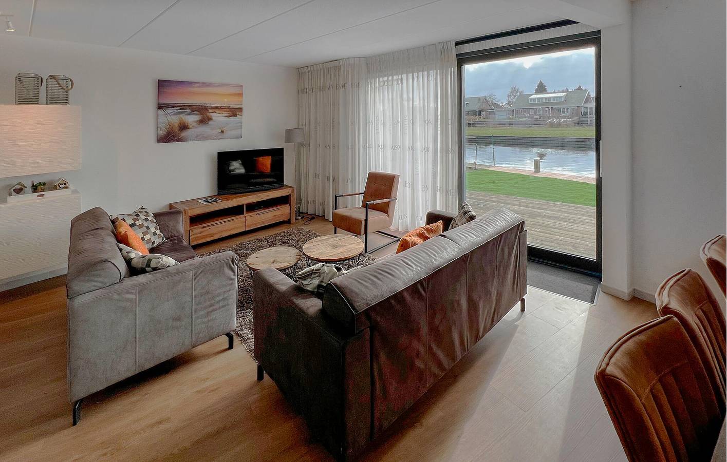 Ferienhaus für 6 Personen mit Ausblick in Lemmer, Ijsselmeer
