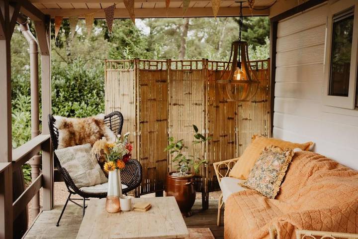 Chalet voor 3 personen, met terras en uitzicht in Epe