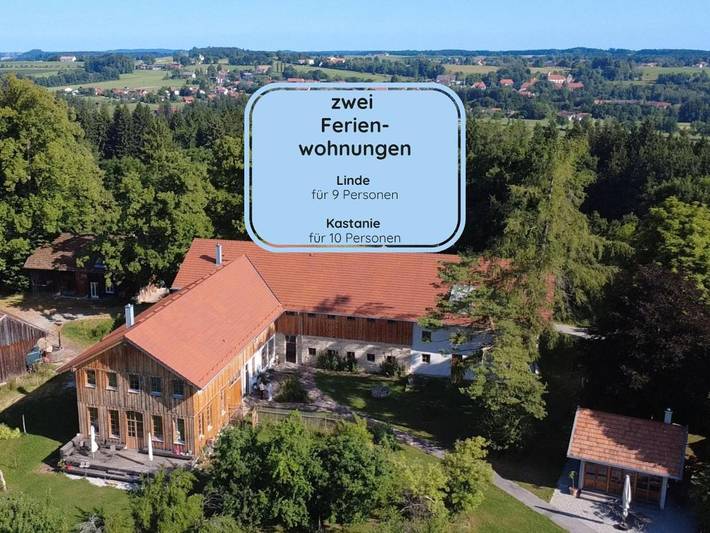 Ferienwohnung für 9 Personen, mit Balkon und Terrasse sowie Garten und Ausblick in Wessobrunn